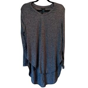 Rue+ Gray Long Sleeve‎ High Low Knit Top Size 1X